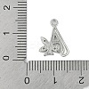 Brass Crystal Rhinestone Letter Links Connector Charms KK-S395-06P-A-3