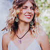 6 Pairs 6 Style Rhombus & Rectangle & Oval Synthetic Turquoise Dangle Stud Earrings EJEW-AN0001-05-5