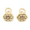 Rack Plating Brass Micro Pave Cubic Zirconia Pendants KK-Z071-63G-2