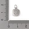Rack Plating Brass Micro Pave CLear Cubic Zirconia Charms KK-E110-14P-C-3