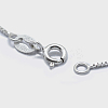 Rhodium Plated 925 Sterling Silver Box Chain Necklaces STER-F039-45cm-04P-2