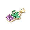 Brass Enamel Pendants FIND-I054-01A-G-2