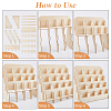 4-Tier 16-Slot Wooden Display Riser Stands ODIS-WH0086-134B-4