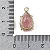 Natural Strawberry Quartz Faceted Pendants G-M431-16G-06-3