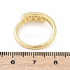 Brass Micro Pave Clear Cubic Zirconia Finger Rings for Women RJEW-R011-08G-02-5