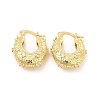 Clear Cubic Zirconia Thick Hoop Earrings EJEW-P213-08G-1