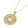 Brass Micro Pave Clear Cubic Zirconia Pendant Necklaces NJEW-Z035-02B-G-2