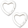 2Pcs 925 Sterling Silver Spring Gate Rings STER-SC0001-56-1
