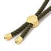Twisted Nylon Cord Silder Bracelets DIY-B066-03G-04-3