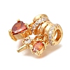 Brass Micro Pave Cubic Zirconia Pendants KK-M301-03G-2