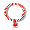 Christmas 304 Stainless Steel Enamel Charm Bracelets ZQ4442-4-1