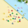 Bicone AB Color Plated Eco-Friendly Transparent Acrylic Beads TACR-CJ0001-12-7