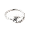 925 Sterling Silver Cuff Rings RJEW-P171-03AS-2