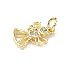 Brass Micro Pave Cubic Zirconia Charms ZIRC-I356-40G-2