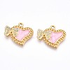 304 Stainless Steel Enamel Rhinestone Pendants STAS-T064-51-1
