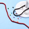 Baking Painted Glass Round Bead Strands DGLA-Q020-8mm-M-6