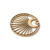 201 Stainless Steel Filigree Pendants STAS-K298-06G-1-2