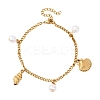 Conch & Shell Shape 304 Stainless Steel Charm Bracelets BJEW-F519-02A-G-4