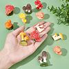 GOMAKERER 12Pcs 6 Style Resin Potted Mushroom Display Ornaments DJEW-OC0001-31-3