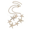 Alloy Starfish Chain Belts for Women NJEW-B120-02-5