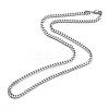 Non-Tarnish 304 Stainless Steel Wheat Chain Necklaces NJEW-L160-005B-P-2