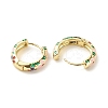Flower Enamel Hoop Earrings LS-EJEW-G290-03G-A-2