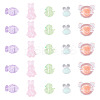 100Pcs 5 Styles Animals Transparent Acrylic Beads OACR-TA0005-02-2