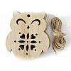 Unfinished Wood Pendant Decorations XMAS-PW0001-170-09-1