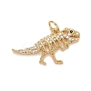 Rack Plating Brass Cubic Zirconia Pendants KK-E262-05G-1