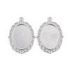Tibetan Style Oval Alloy Pendant Cabochon Settings LS-X-TIBEP-Q054-44P-RS-1