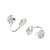 Brass Clip-on Earring Findings KK-K371-27B-P-3