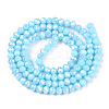 Electroplate Glass Beads Strands EGLA-A034-P6mm-B14-2