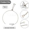 12Pcs 304 Stainless Steel Rolo Chain Slider Bracelet Making AJEW-NB0003-63-2
