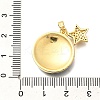 Rack Plating Brass Micro Pave Cubic Zirconia Pendants X-KK-M309-19G-3
