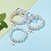Transparent Acrylic Bead in Bead Stretch Bracelet Sets for Kids BJEW-JB06509-3
