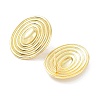 Oval Rack Plating Brass Studs Earrings for Women KK-Z038-22G-2