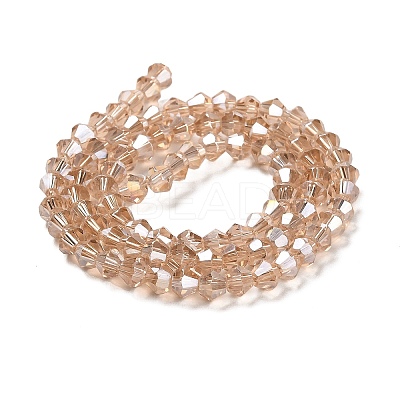 Transparent Electroplate Glass Beads Strands LS-GLAA-F029-4mm-A12-1