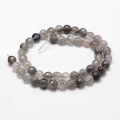 Natural Cloud Quartz Beads Strands G-G736-21-8mm-1