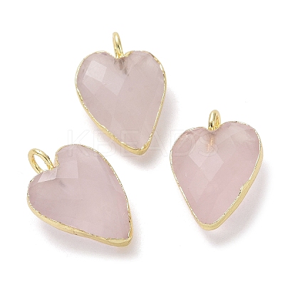 Natural Rose Quartz Pendants G-G012-11G-02-1