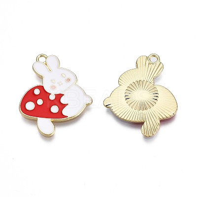 Autumn Theme Rack Plating Alloy Enamel Pendants ENAM-N055-072-1