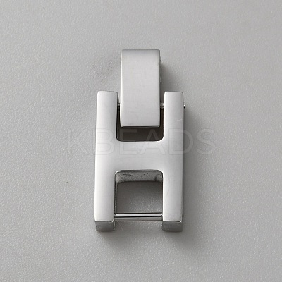 Rectangle Stainless Steel Watch Band Clasps STAS-WH0048-08B-P-1