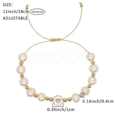 Adjustable Plastic Imitation Pearl Beaded Bracelets XT4203-2-1