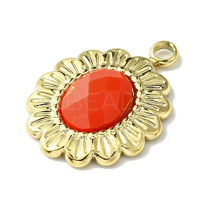 Ion Plating(IP) Real 14K Gold Plated 304 Stainless Steel with Glass Pendant FIND-Z028-30E-1