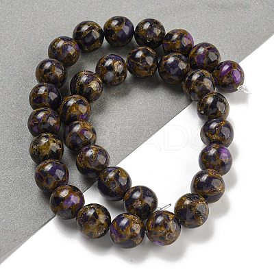Synthetic Gold Clinquant Stone Beads Strands G-P549-A01-03E-1
