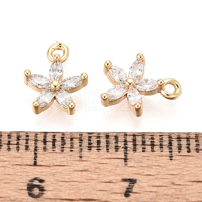 Brass Cubic Zirconia Charms KK-S348-435-1