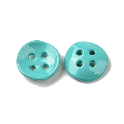 Spray painted Alloy Buttons PALLOY-K001-03-1