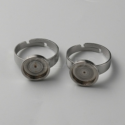 304 Stainless Steel Adjustable Bezel Cup Ring Settings FIND-WH0110-500C-1