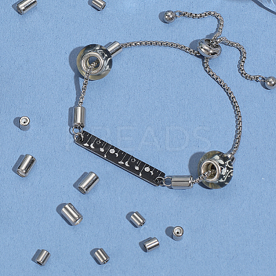 40Pcs 2 Styles 201 Stainless Steel Beads STAS-BBC0007-52-1