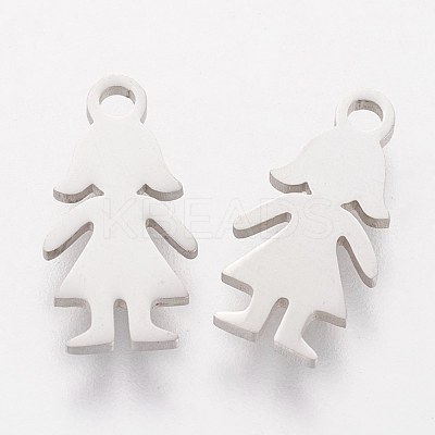 Tarnish Resistant 304 Stainless Steel Charms STAS-Q201-T153-1