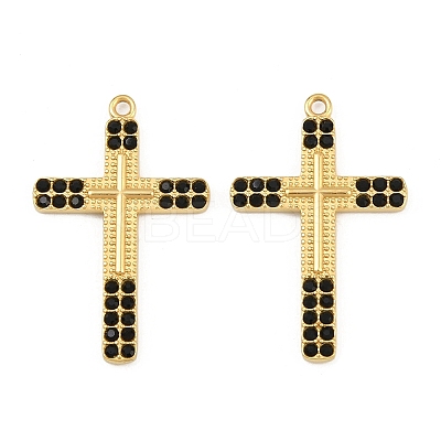 304 Stainless Steel Rhinestone Pendants STAS-P419-11G-01-1